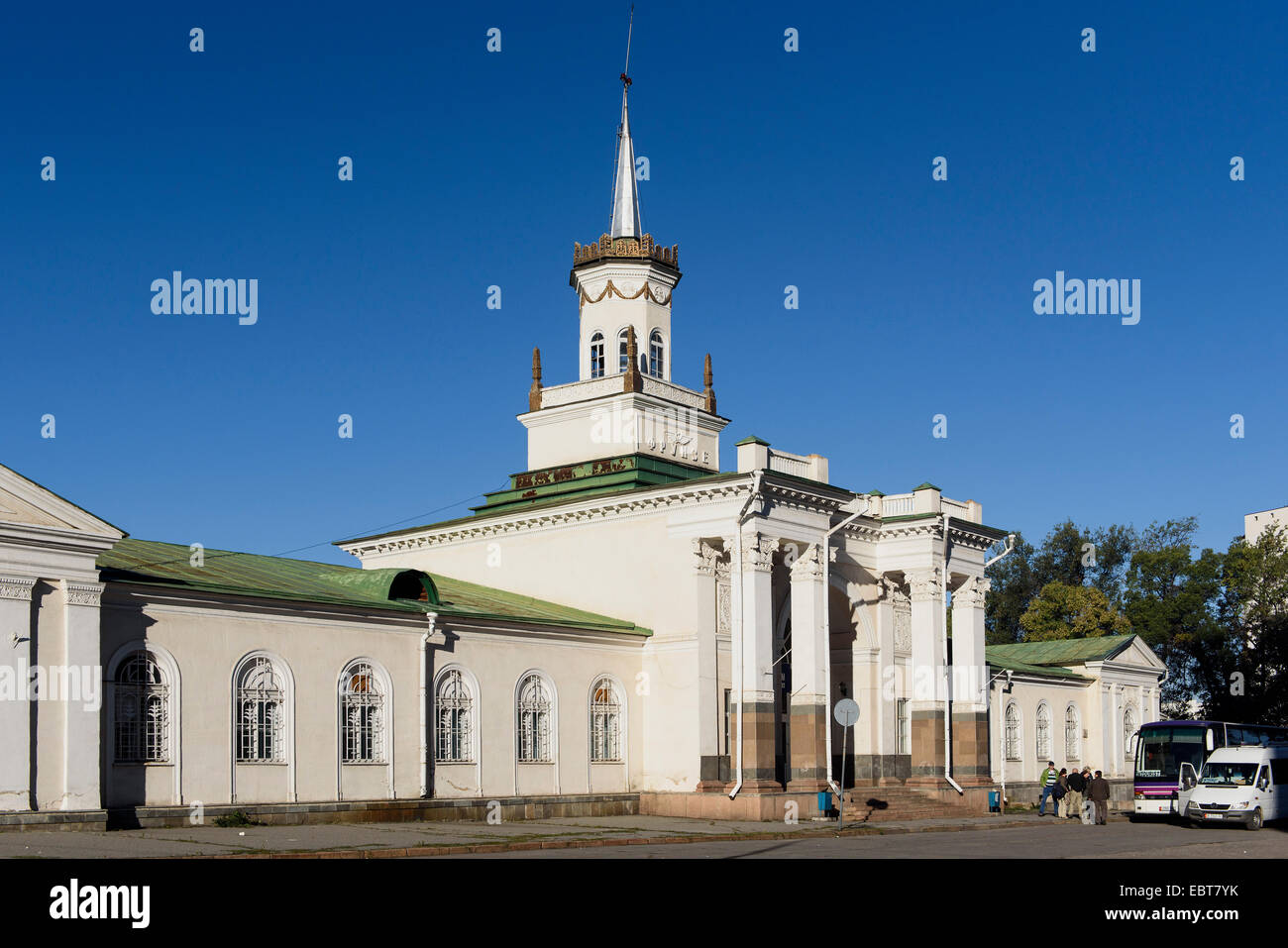 Ehemaligen Flughafengebäude, Bischkek, Kirgistan, Asien Stockfoto