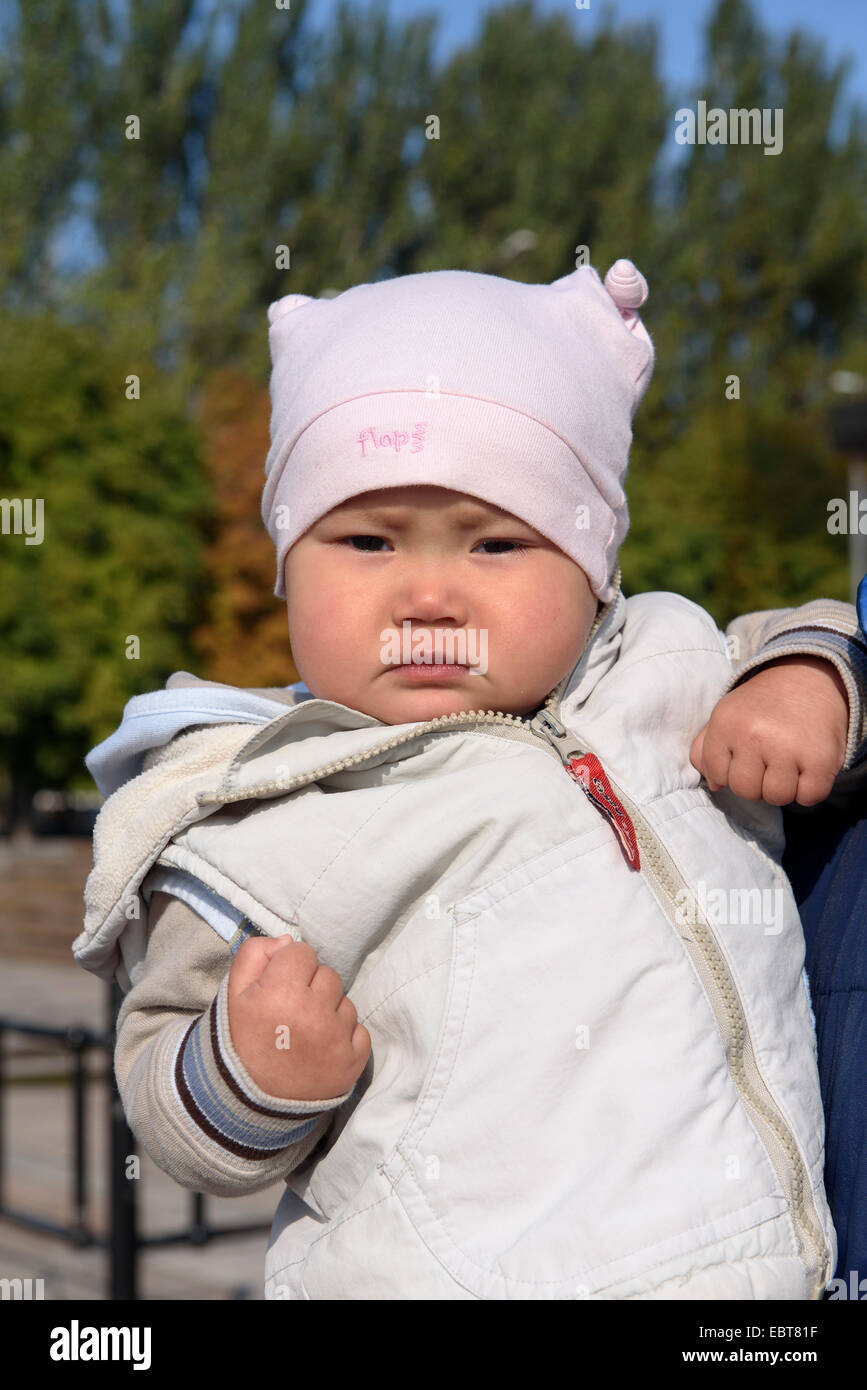 Kind in Bischkek, Kirgistan, Asien Stockfoto