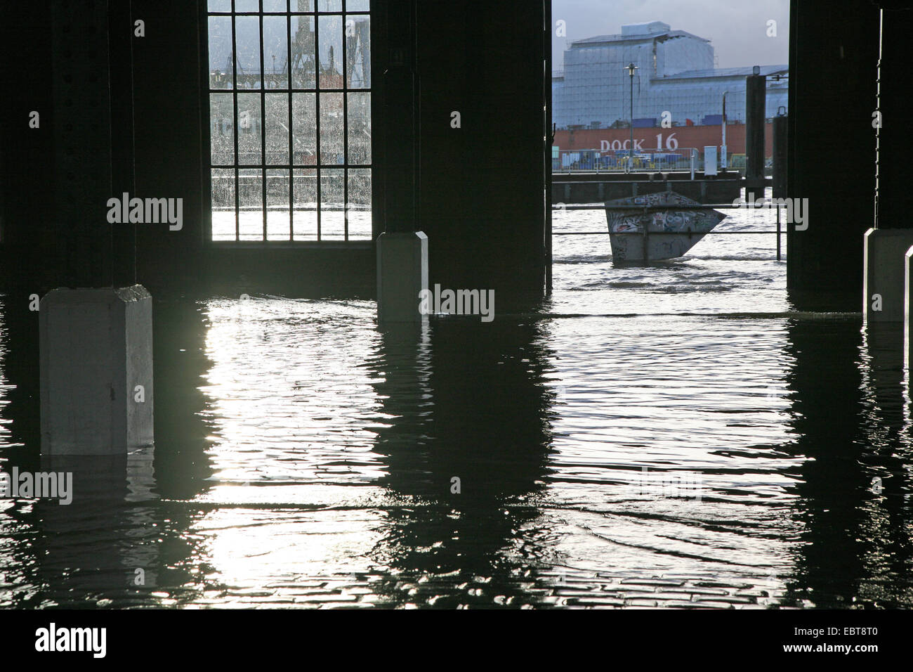 Überschwemmungen in Hamburg Stockfoto