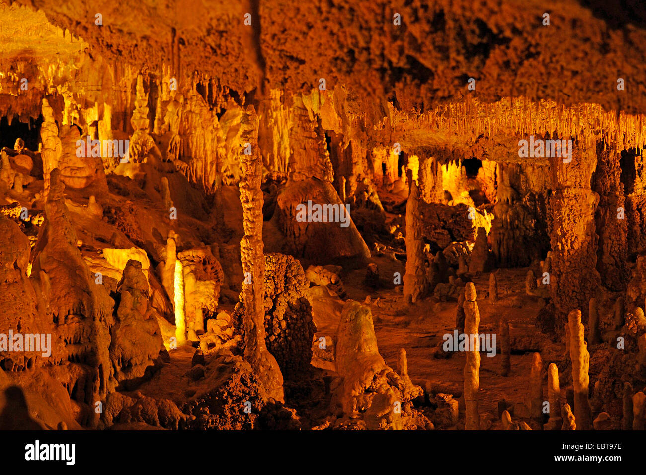 Kalkstein Höhle Koenig Otto Tropfsteinhoehle, Deutschland, Bayern, Velburg Stockfoto