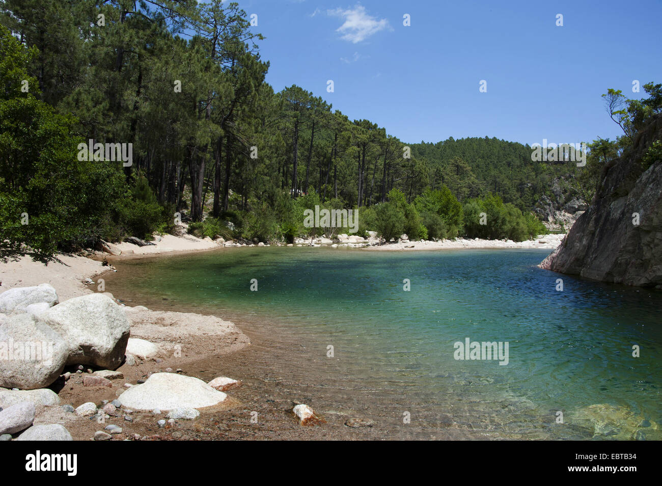 Solenzara-Fluss, Frankreich, Corsica Stockfoto