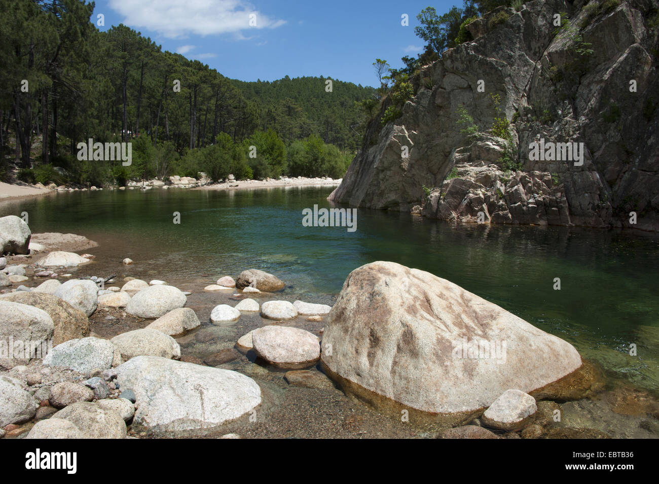 Solenzara-Fluss, Frankreich, Corsica Stockfoto