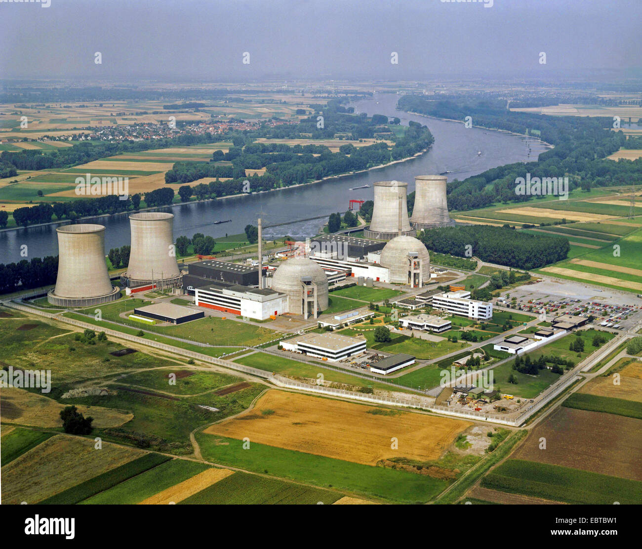 Kernkraftwerk Biblis Am Rhein Deutschland Hessen Biblis Stockfotografie Alamy
