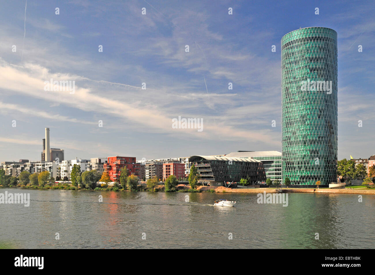 neues Quartal im Western harbour, Deutschland, Hessen, Frankfurt Am Main Stockfoto