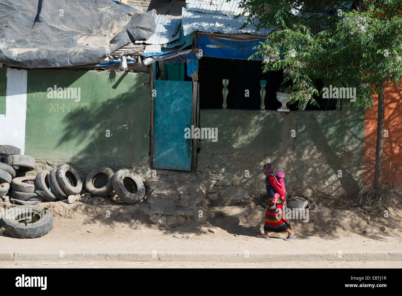 Straßenszene. Mekele. Nord-Äthiopien. Stockfoto