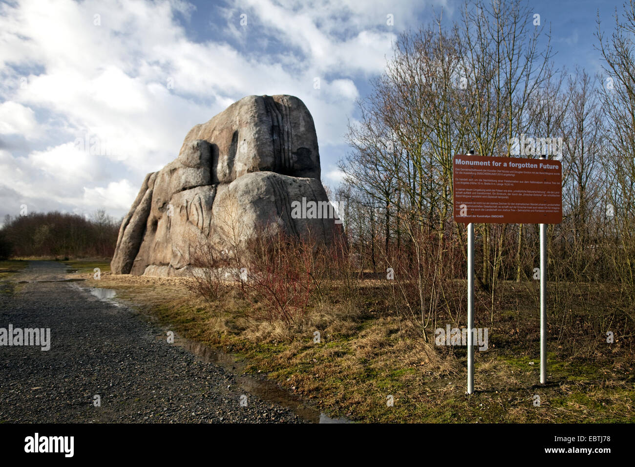 Kunstwerk "Monument für eine vergessene Zukunft", Gelsenkirchen, Ruhrgebiet, Nordrhein-Westfalen, Deutschland Stockfoto