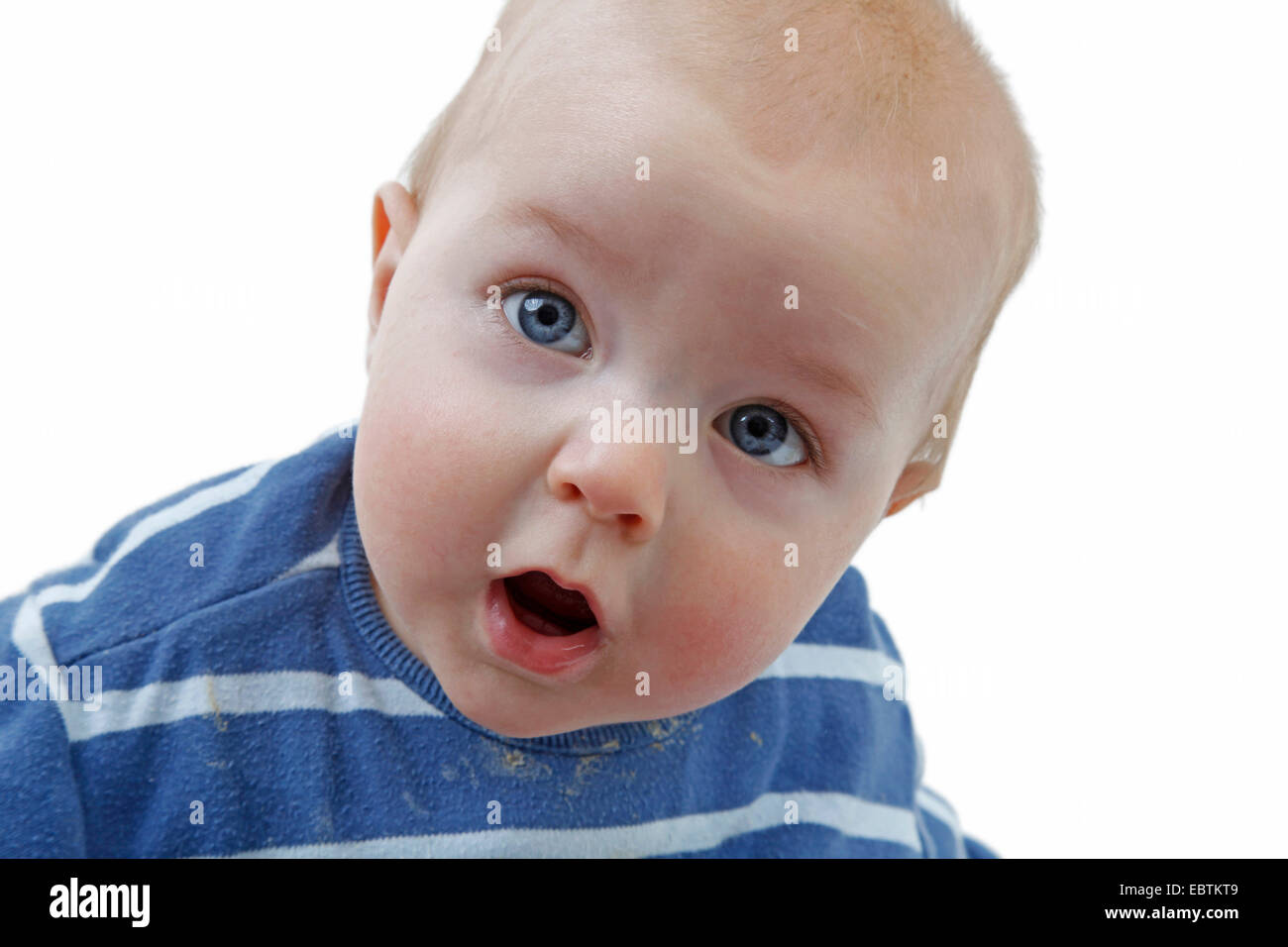 Baby schauen erstaunt über die Kamera Stockfoto