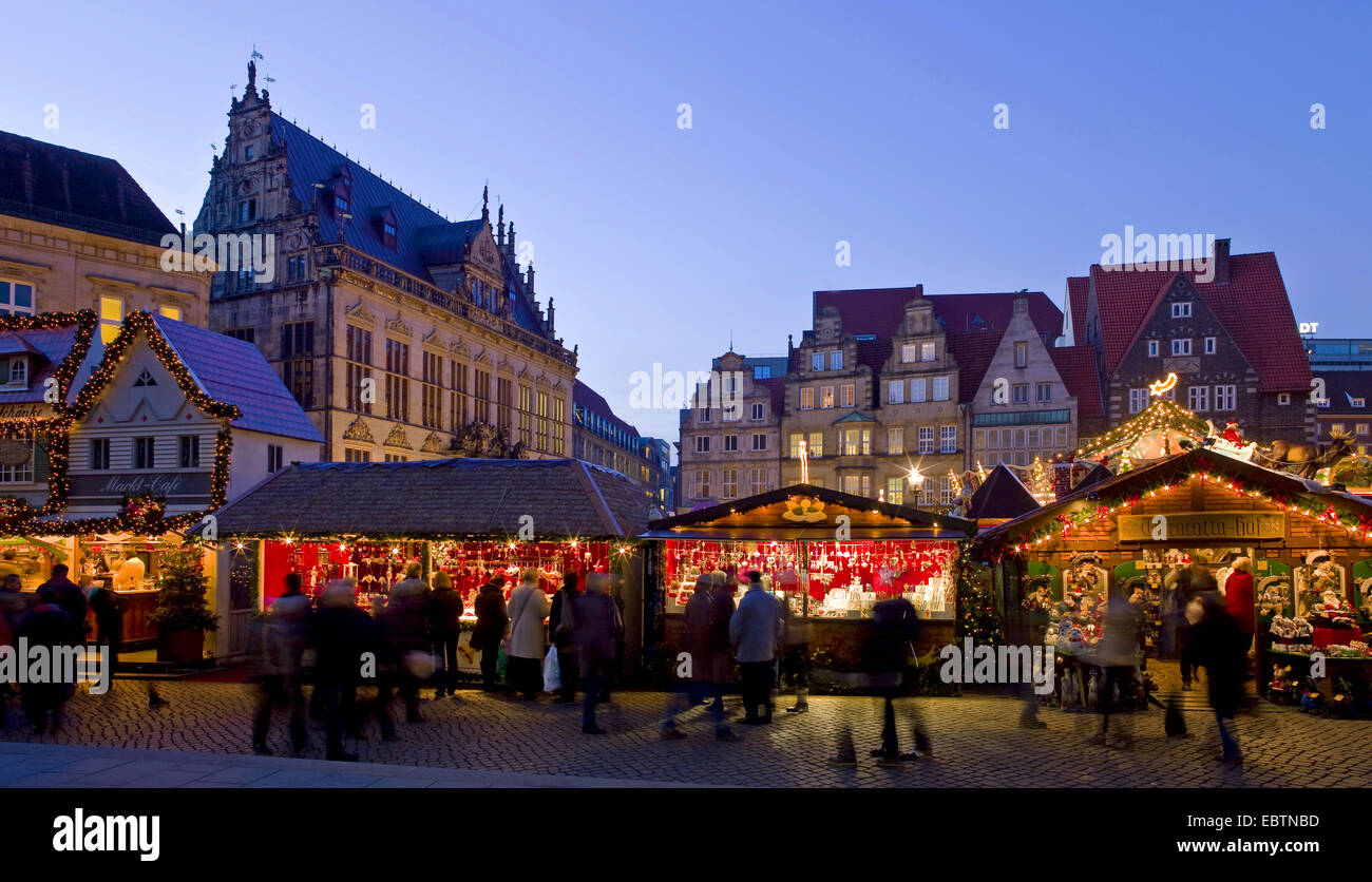 Weihnachtsmarkt in der Innenstadt, Deutschland, Bremen Stockfoto