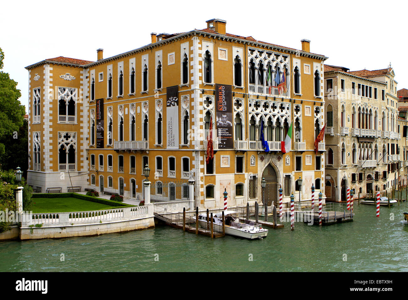 Palazzo Cavalli-Franchetti und Barbaro Curtis am Canale Grande, Italy, Italien, Venedig Stockfoto