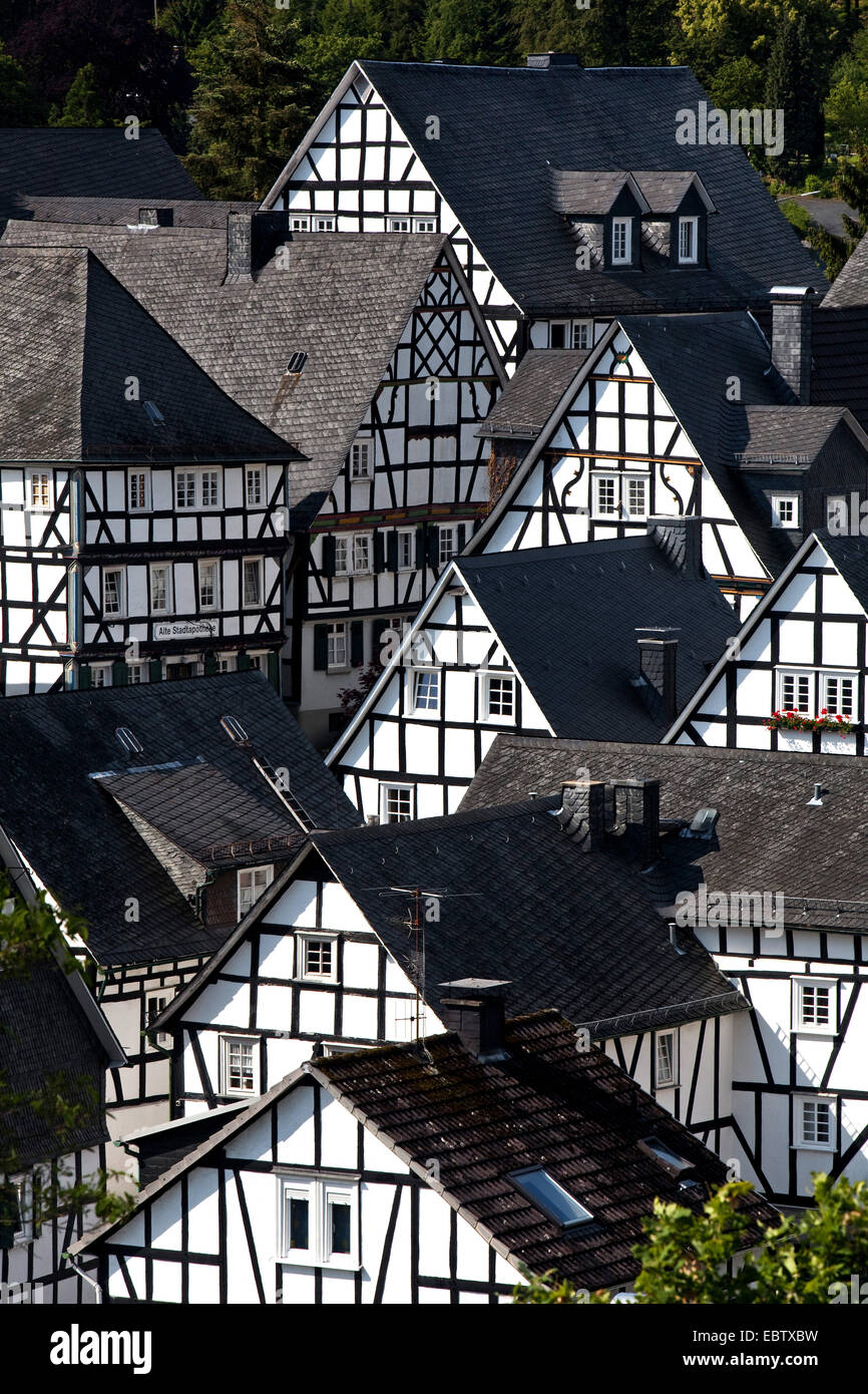 Alter Flecken, historische Stadt Freudenberg, Deutschland, North Rhine-Westphalia, Siegerland, Freudenberg Stockfoto
