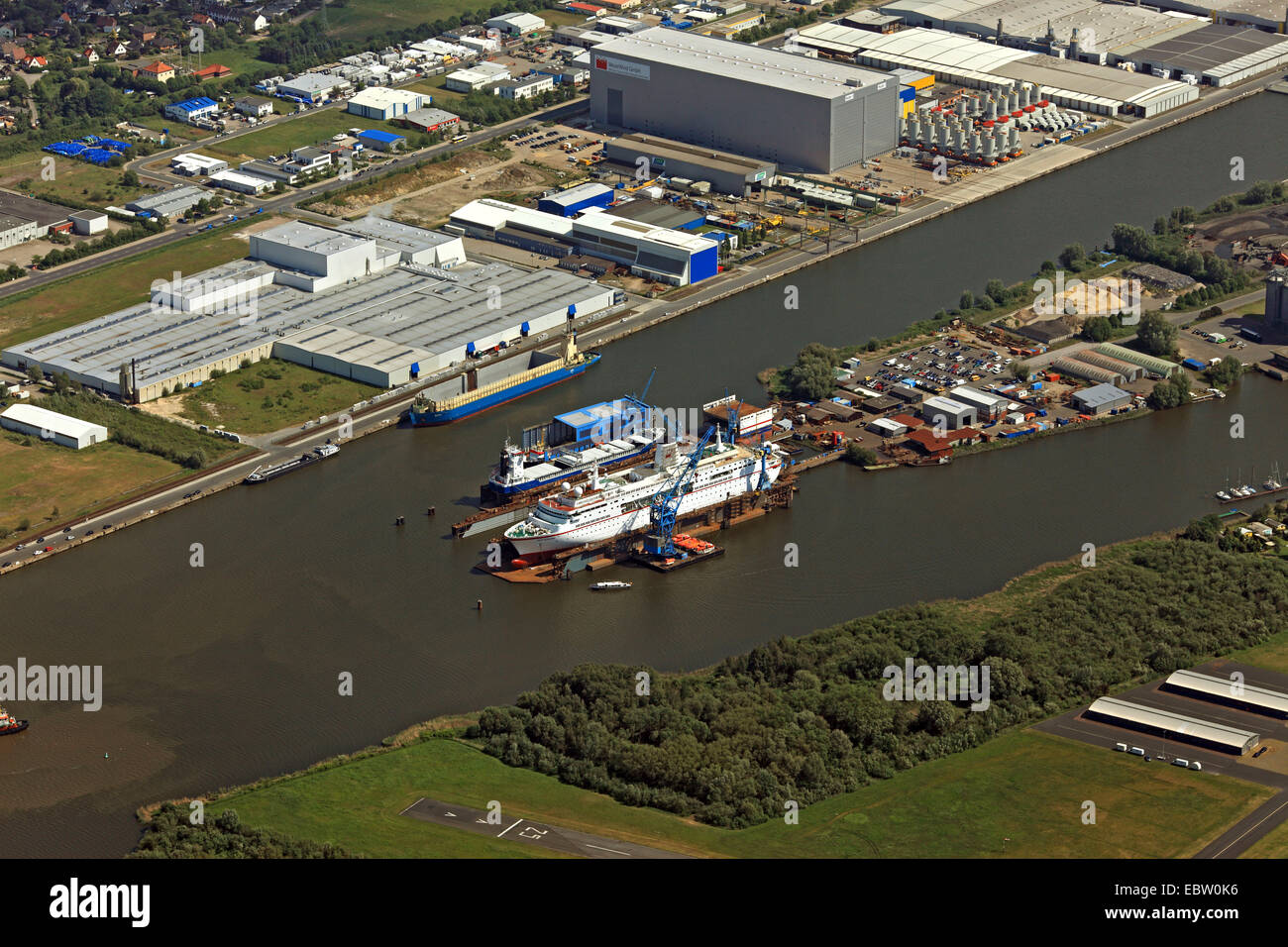 Passagier-Liner auf Trockendock, Deutschland, Bremerhaven Stockfoto