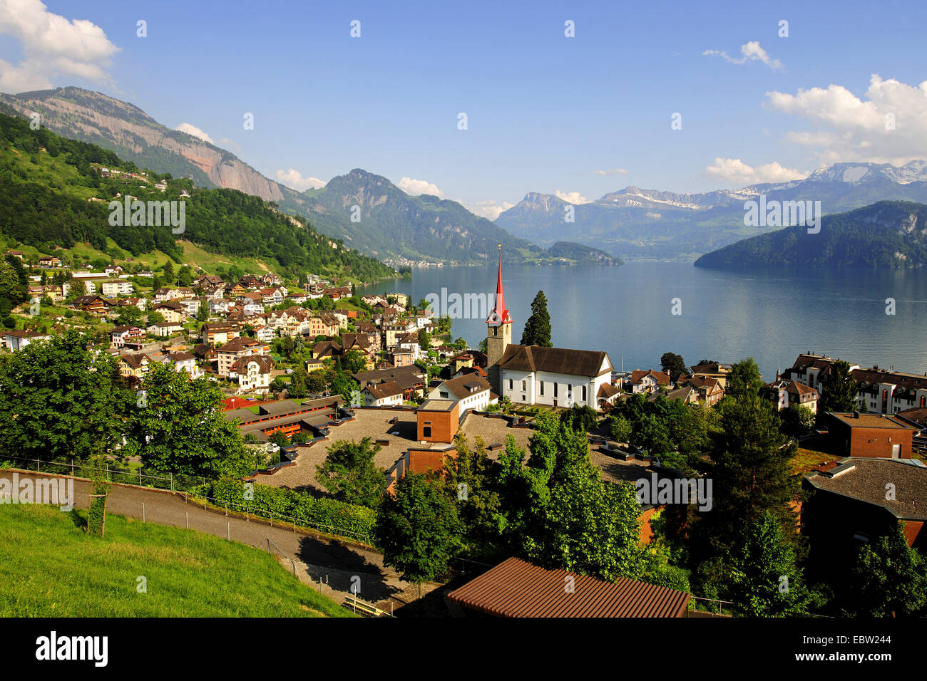 Weggis am Vierwaldstättersee, Schweiz Stockfoto