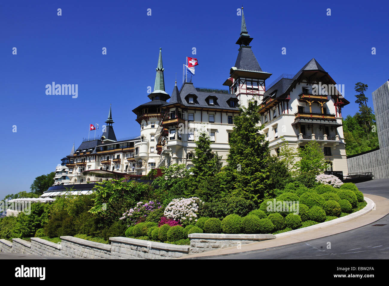 luxuriöse Hotel Dolder Grand, Schweiz, Zürich Stockfoto