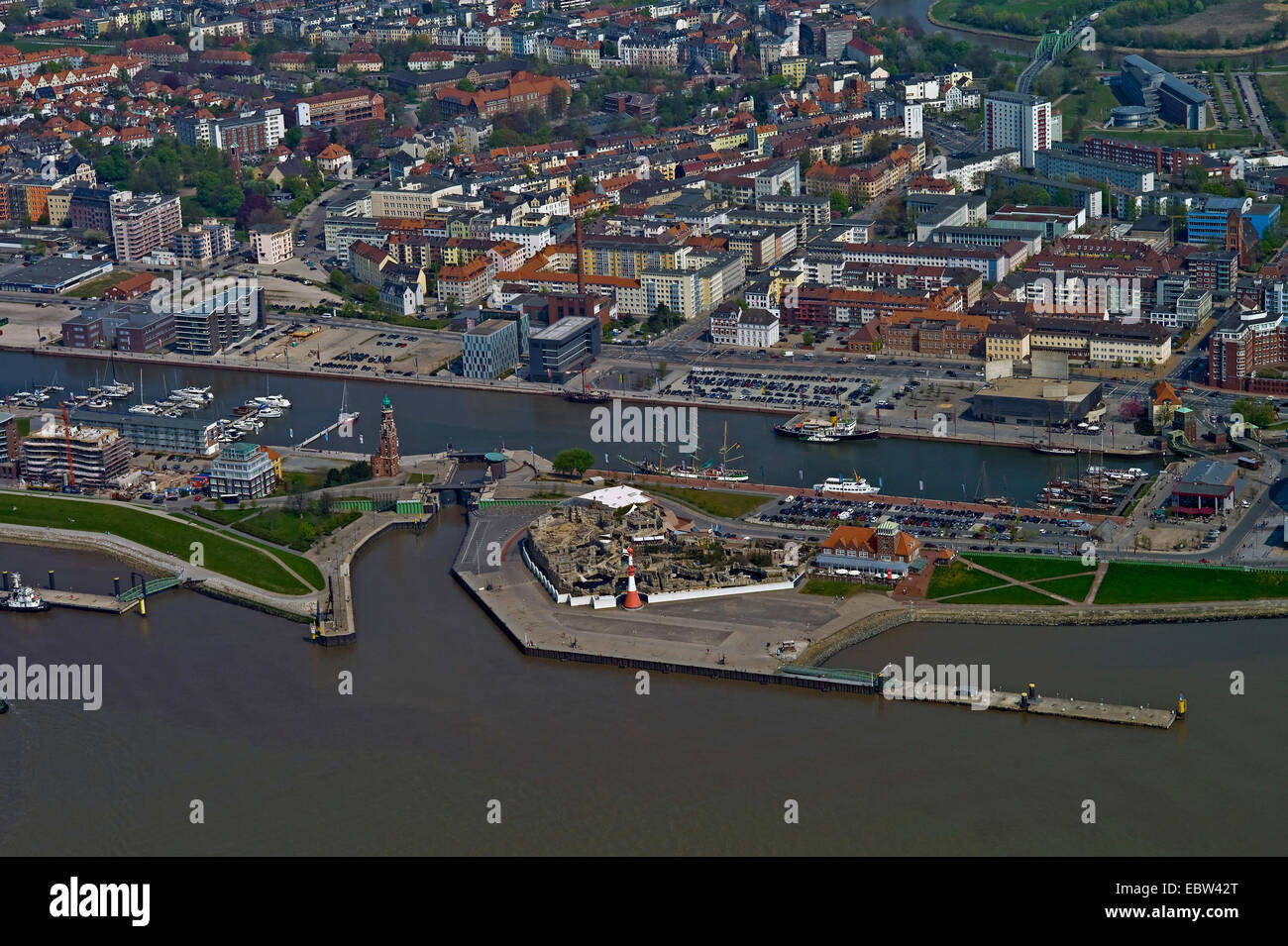 Luftaufnahme des Zoo am Meer, Deutschland, Bremerhaven Stockfoto