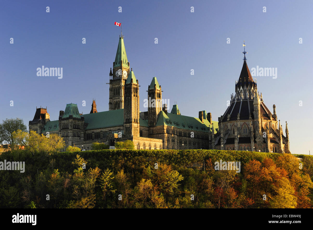 Parliament Hill mit Parlament, Kanada, Ontario, Ottawa Stockfoto