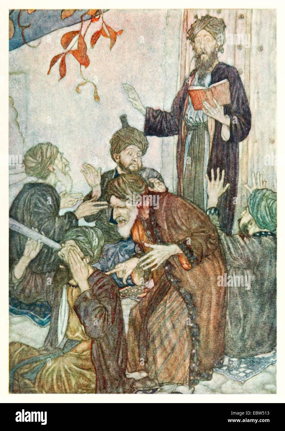 Die Enthüllungen von Devout - Edmund Dulac Illustration aus 'Rubáiyát von Omar Khayyám'. Siehe Beschreibung weitere Informationen Stockfoto