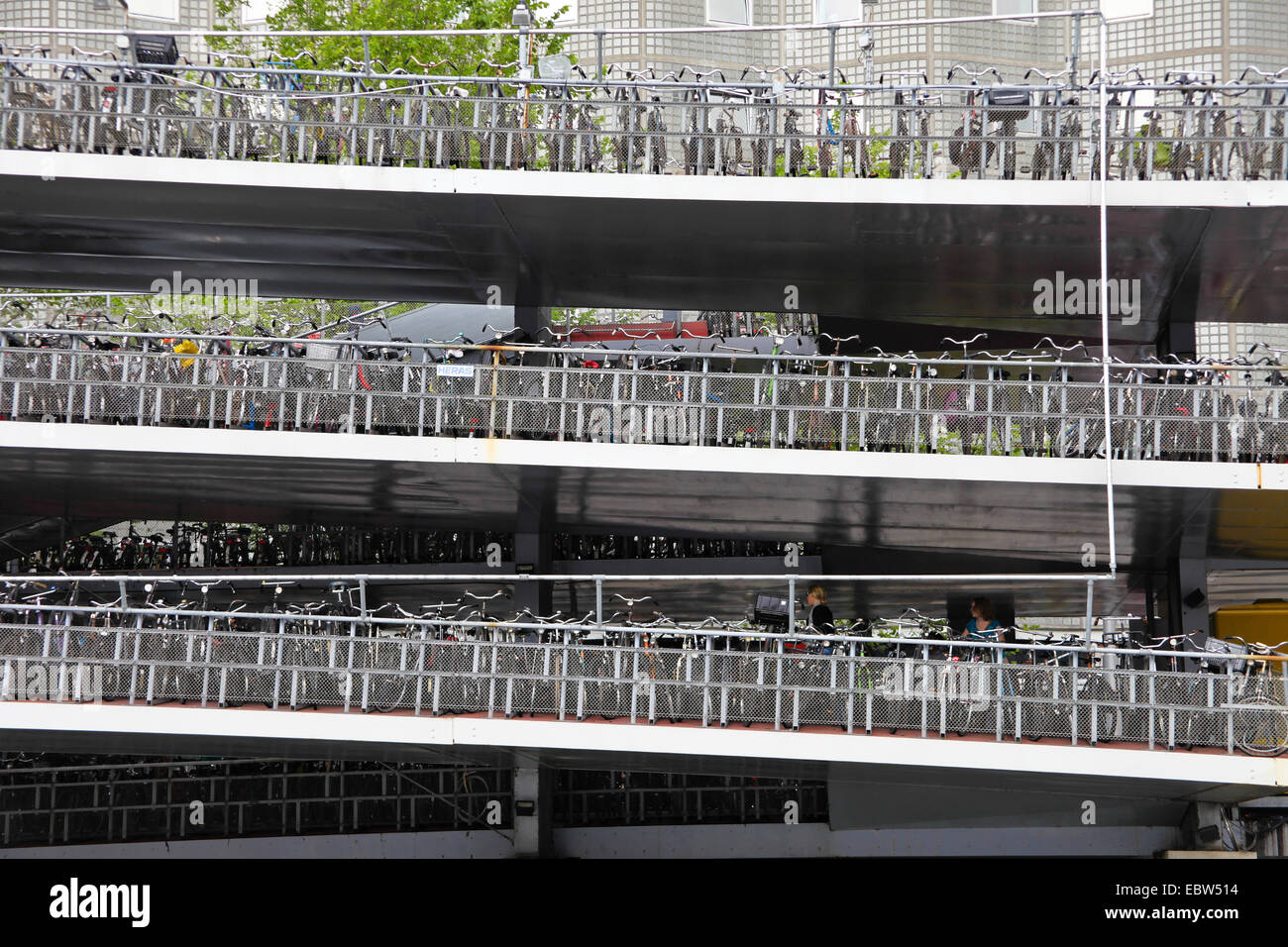 mehrstöckige Fahrräder Park, Niederlande, Amsterdam Stockfoto