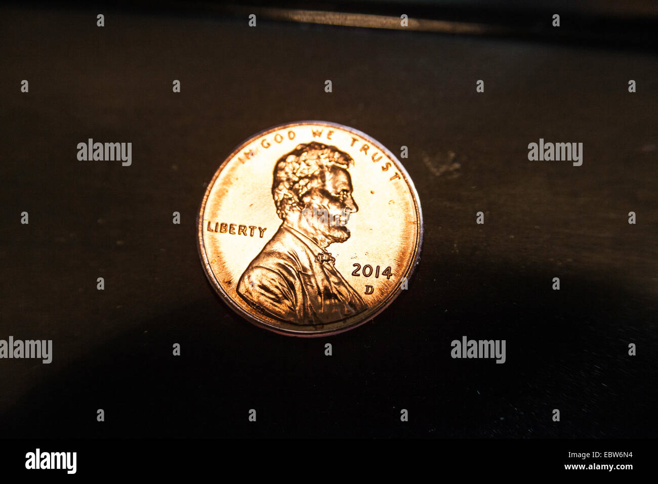 Einen US-Cent Stockfoto