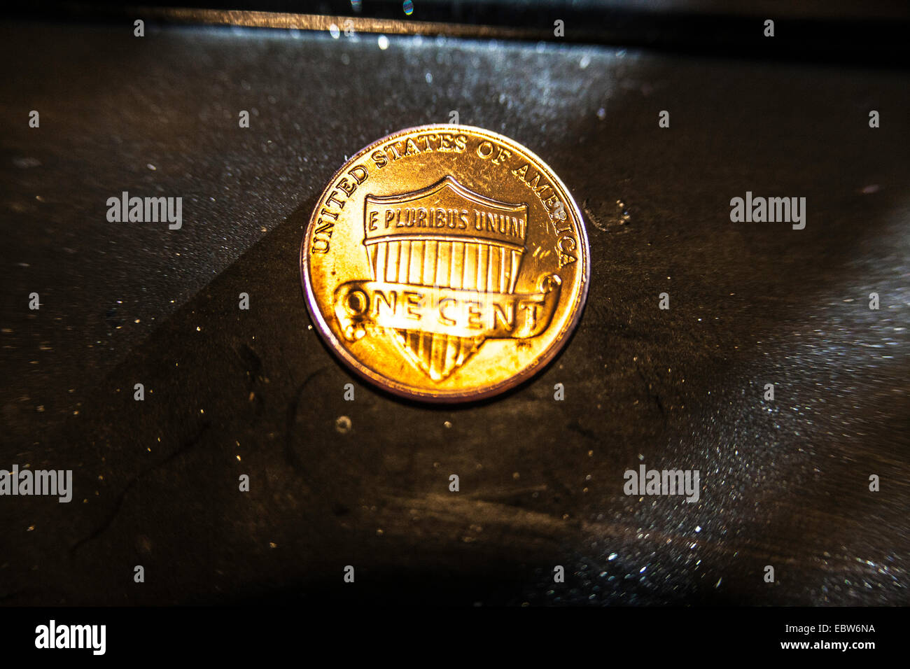 Einen US-Cent Stockfoto