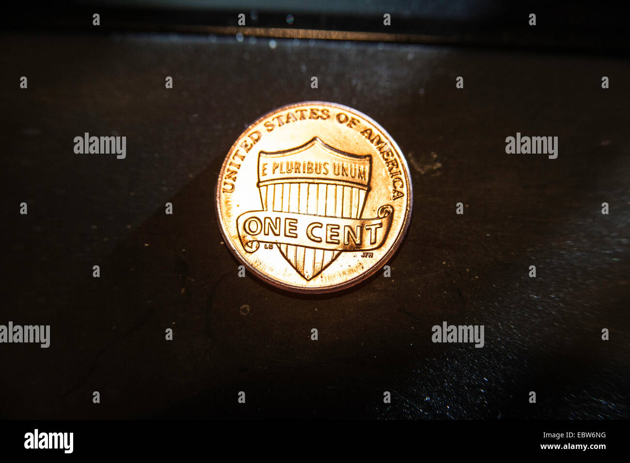 Einen US-Cent Stockfoto