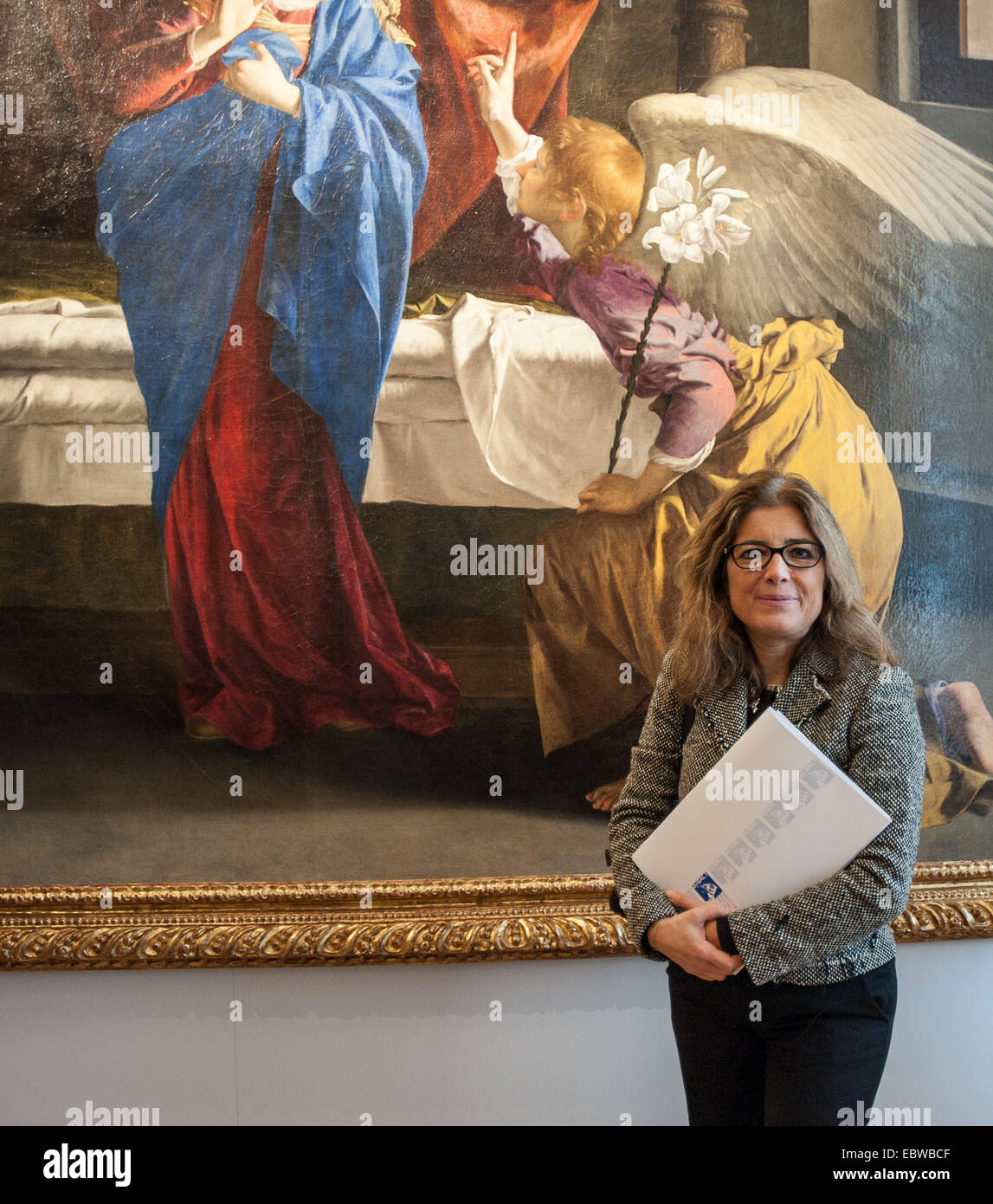 Einweihung des neuen "Galleria Sabauda", das Polo-Reale in Turin der Direktor der Galleria Sabauda Anna Maria Bava abzuschließen Stockfoto