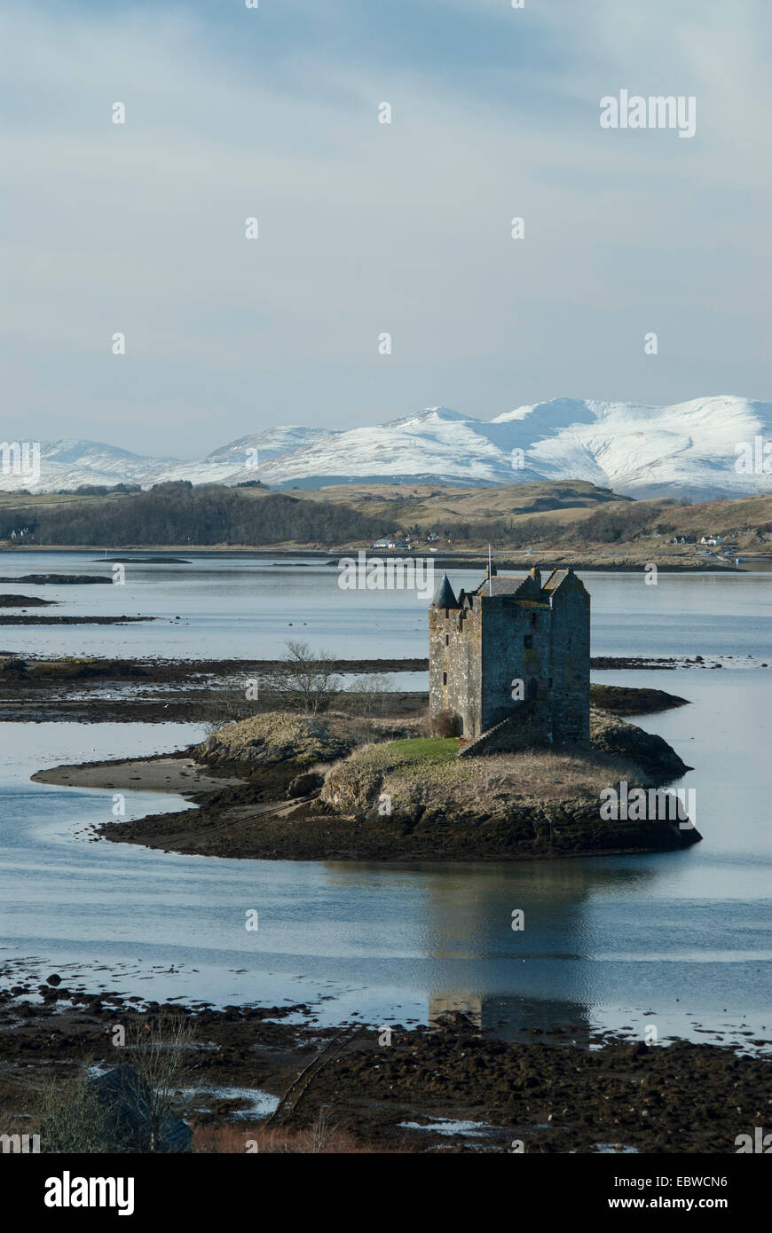 Castle Stalker, Loch Linnie, Schottland Stockfoto