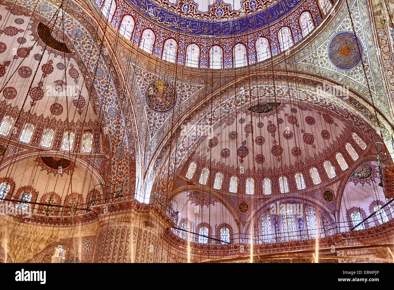 Sultan Ahmed (Blaue Moschee) Istanbul Türkei horizontal Stockfoto