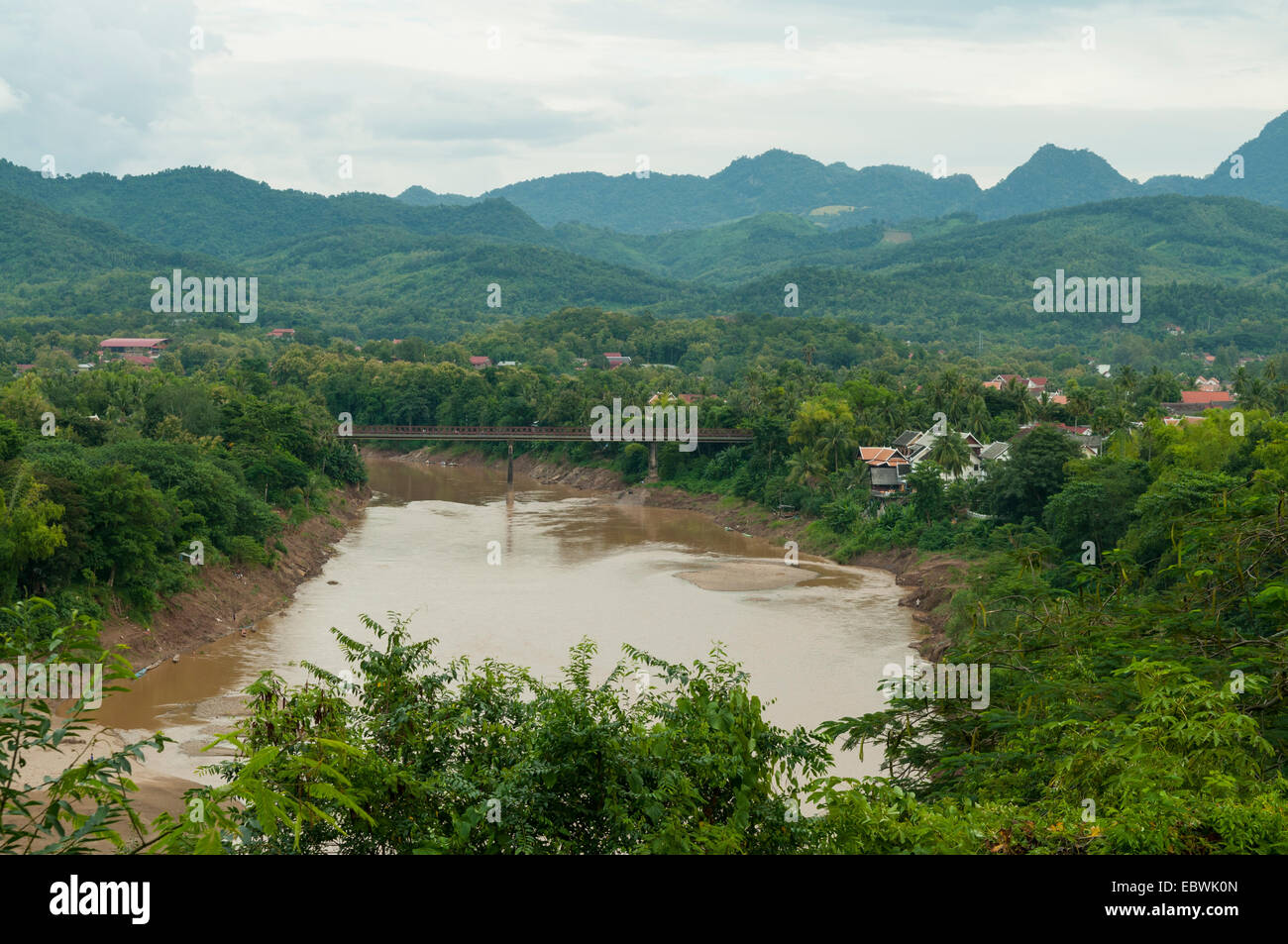 Khan Fluss, Luang Prabang, Laos Stockfoto