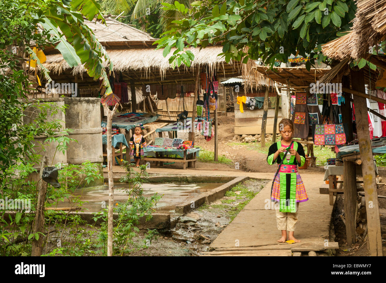 Hmong Dorf Ban Na Ouane, Laos Stockfoto