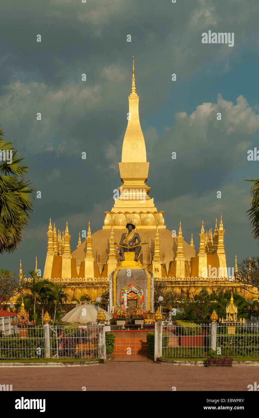 Pha, dass Luang Stupa in Vientiane, Laos Stockfoto