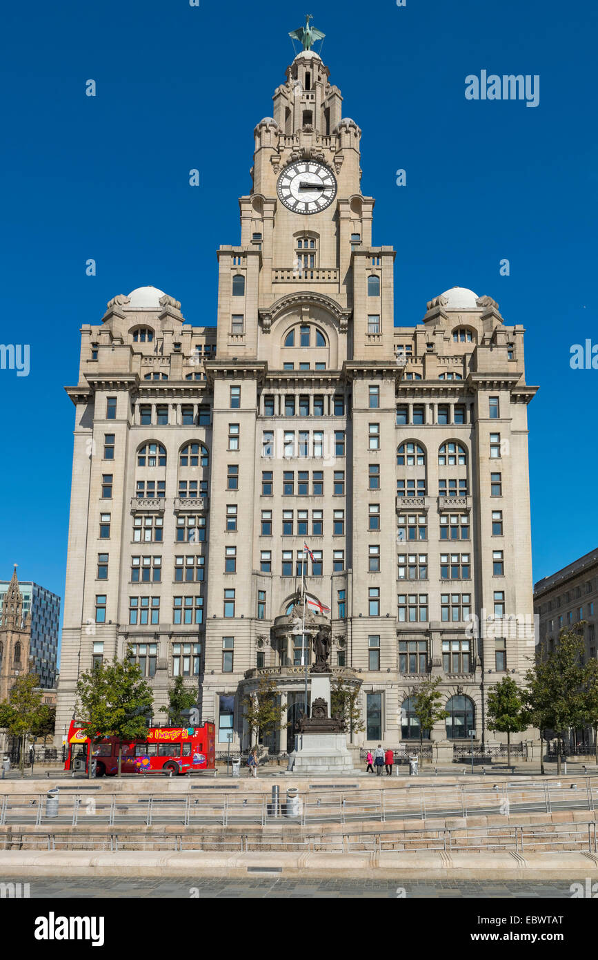 Royal Liver Building, UNESCO-Welterbe Site Liverpool Mercantile Seestadt, Liverpool, Merseyside, England Stockfoto