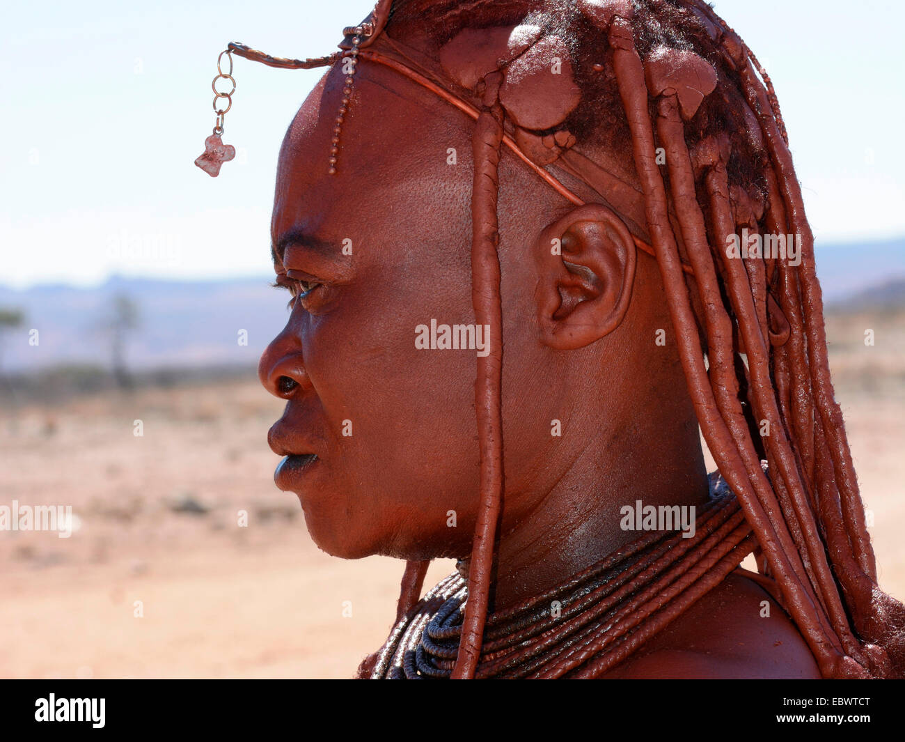 Himba Frau, Kunene-Region, Namibia Stockfoto