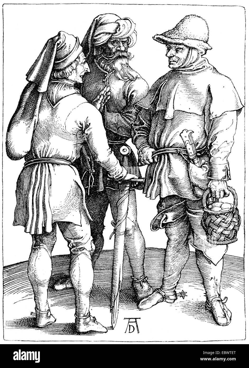 Kleidung der Bauern, 15. Jahrhundert, Bauern Im 15. Halbmonatsschrift  Stockfotografie - Alamy