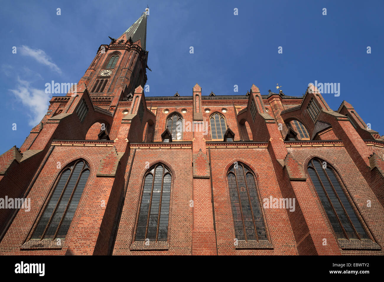 Kirche St. Nicolai, Ziegel 1407-1440, Gothic, Lüneburg, Niedersachsen, Deutschland Stockfoto