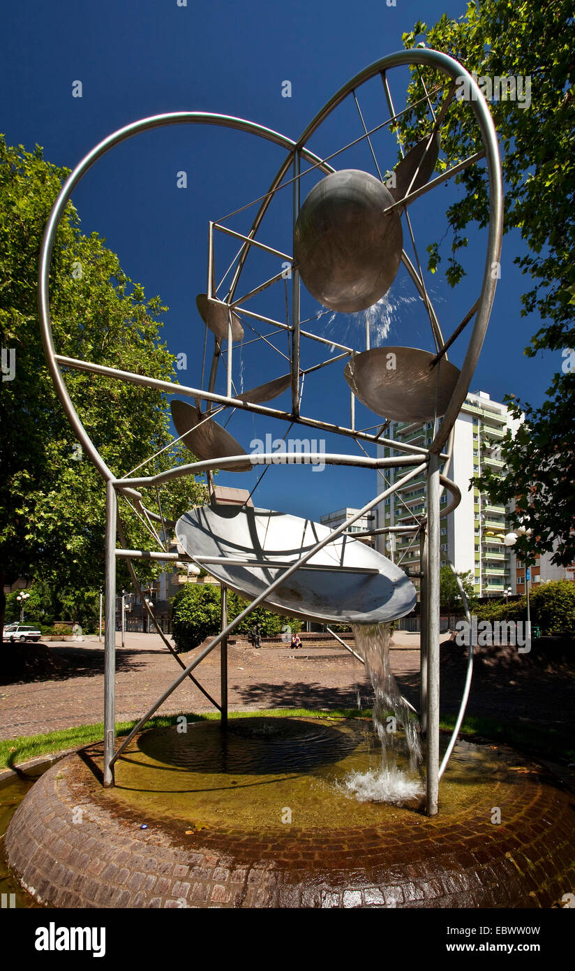 Kunstwerk vor dem Rathaus, Kamp-Lintfort, Ruhrgebiet, Nordrhein-Westfalen, Deutschland Stockfoto
