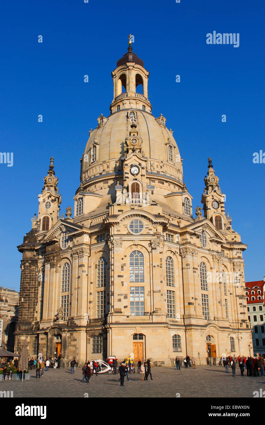 Frauenkirche in Dresden, Deutschland, Sachsen, Dresden Stockfoto