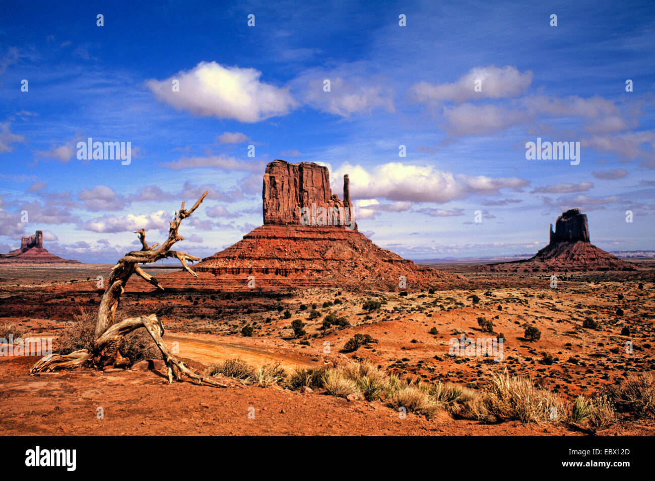 Monument Valley Mitten Buttes, USA, Utah, Monument Valley National Park Stockfoto