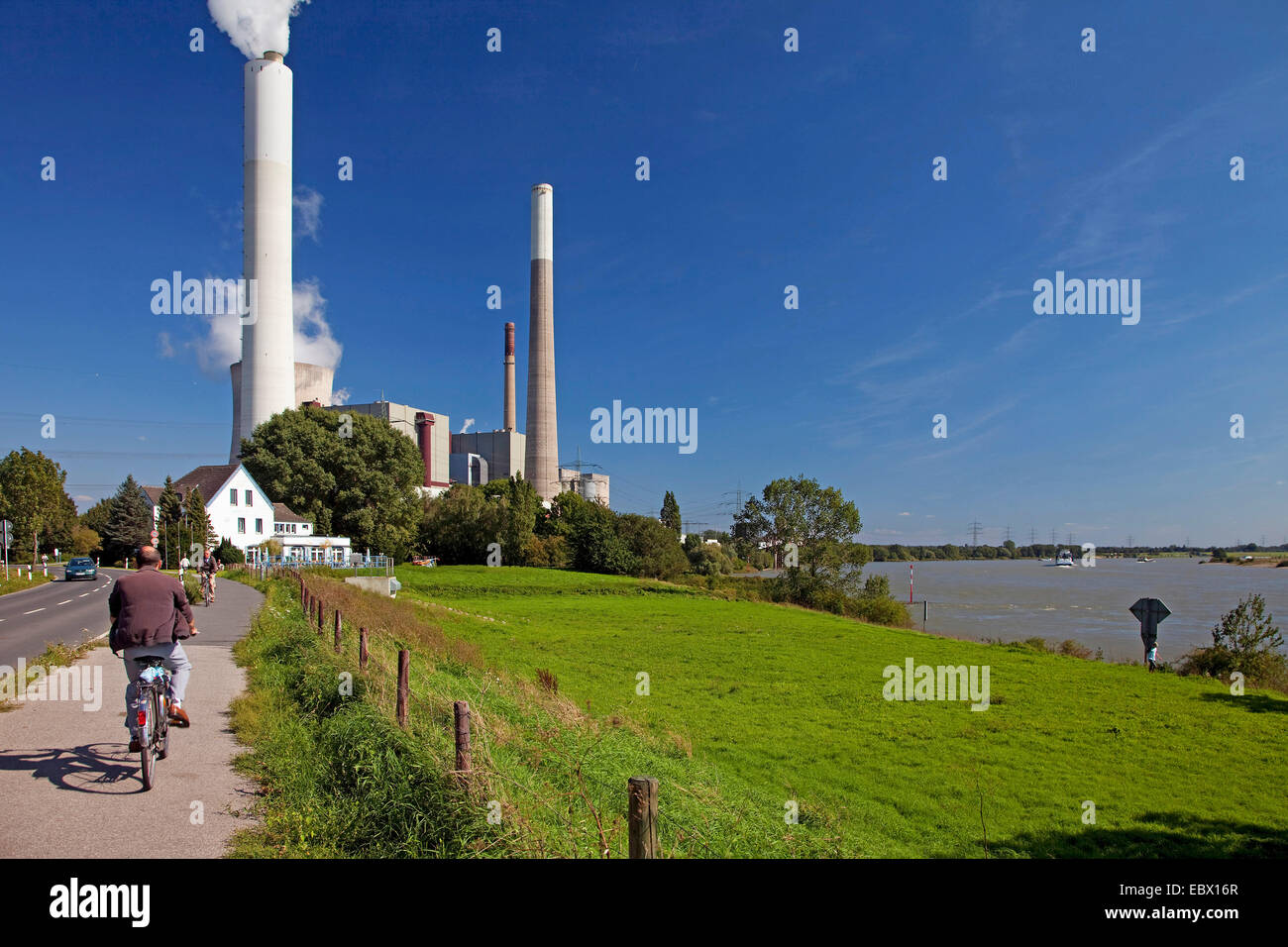 Kohle-Kraftwerk in Niederrhein, Deutschland, Nordrhein-Westfalen, Ruhrgebiet, Voerde Stockfoto