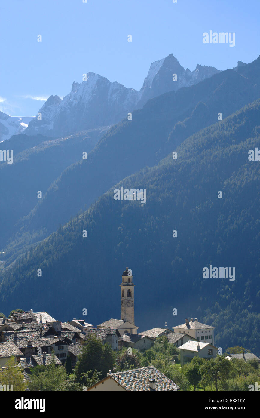 Soglio im Bergell, Schweiz Stockfoto