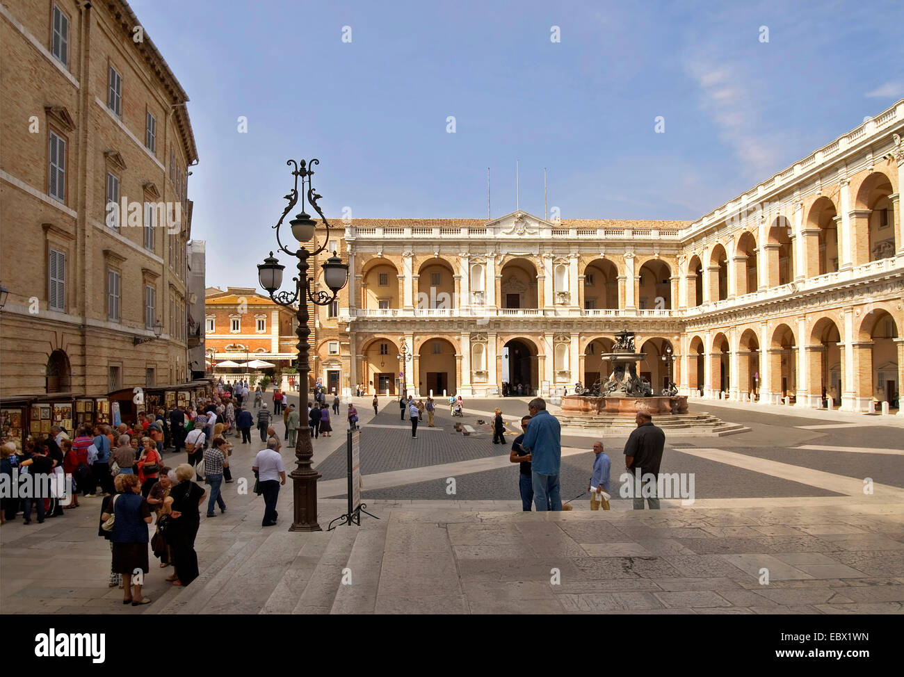 historische Altstädte und Piazza della Madonna, Italien, Marken, Loreto Stockfoto