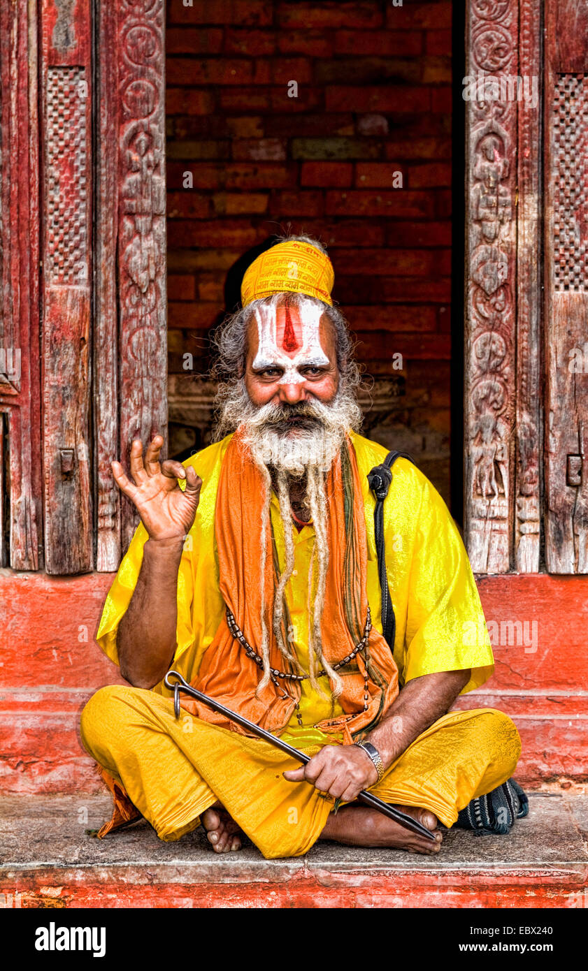 Religiösen hinduistischen am Durbar Square, Nepal, Kathmandu Stockfoto