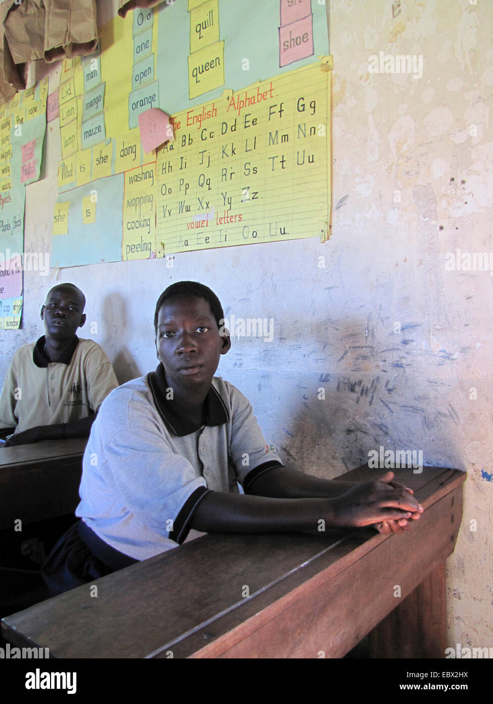 ehemalige Kindersoldaten im Norden Ugandas um Gulu sind in einem psychologischen Zentrum mit einer Berufsschule, Uganda, Gulu rehabilitiert werden Stockfoto