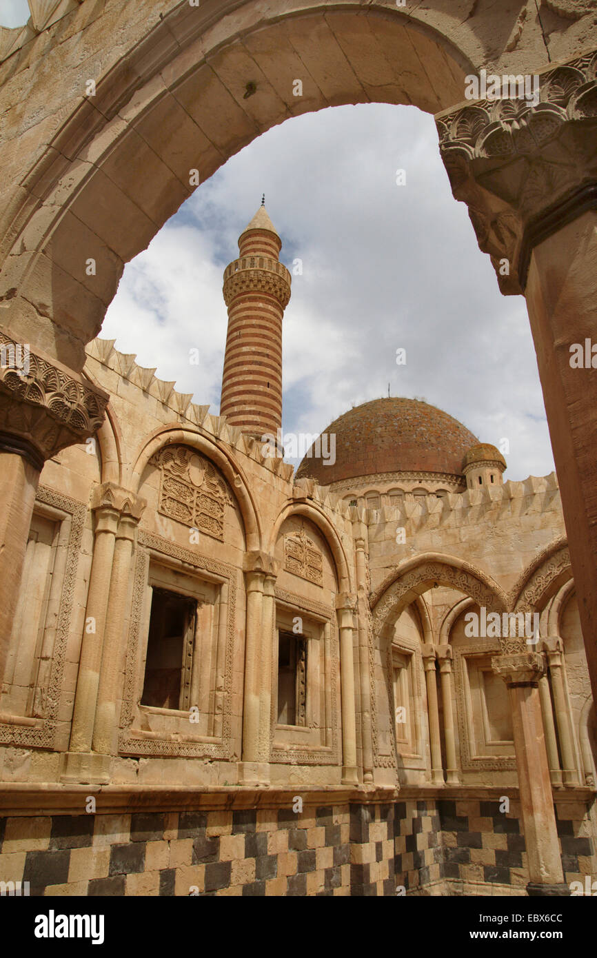 Innenhof des Ishak Pascha Palast, Türkei, Ostanatolien, Bei Dogubayazid Stockfoto