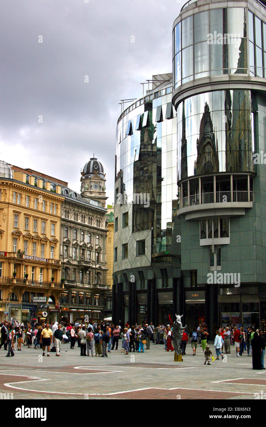 Stephans-Platz, Stephansplatz, mit Haas Haus, Österreich, Wien Stockfoto