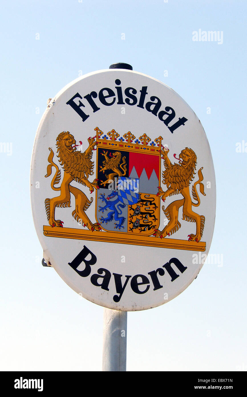 Melden Sie kostenlos der Freistaat Bayern, Deutschland, Bayern Stockfoto