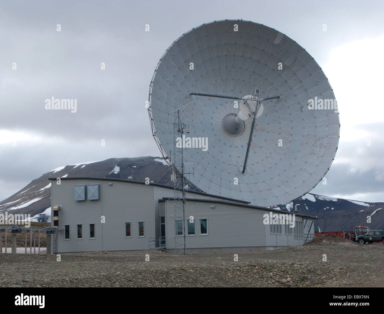 wissenschaftliche Radarsystem Auftraggeber, Norwegen, Spitzbergen, Longyearbyen Stockfoto