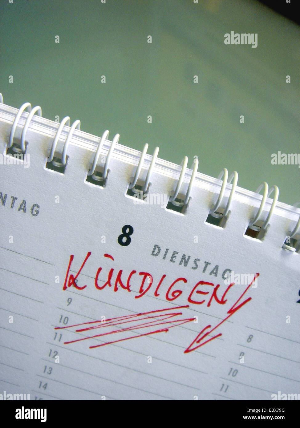 Abbrechen - Kalender-Eintrag Stockfoto