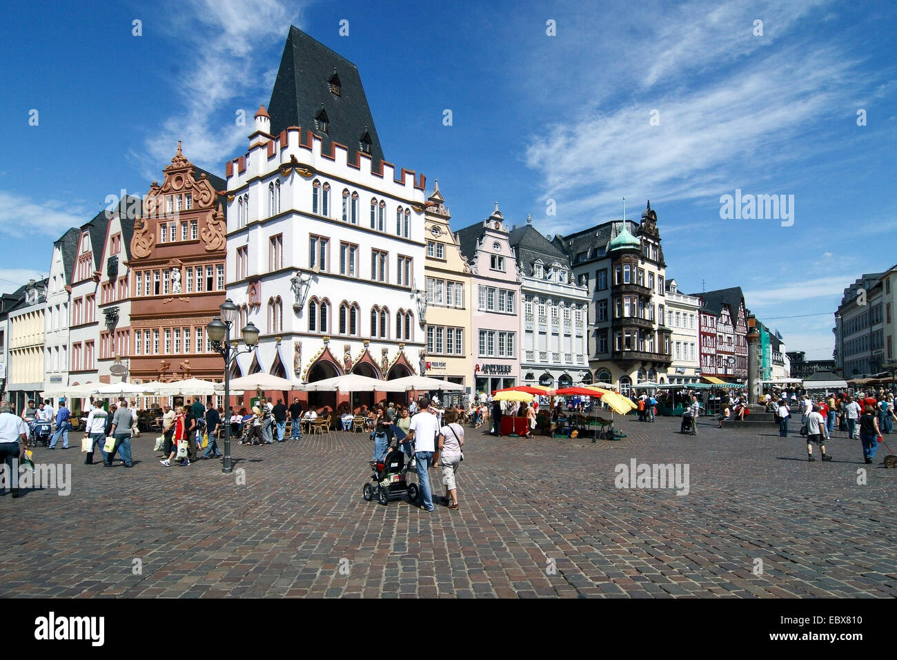 Markt in Trier, Deutschland, Rheinland-Pfalz, Trier Stockfoto