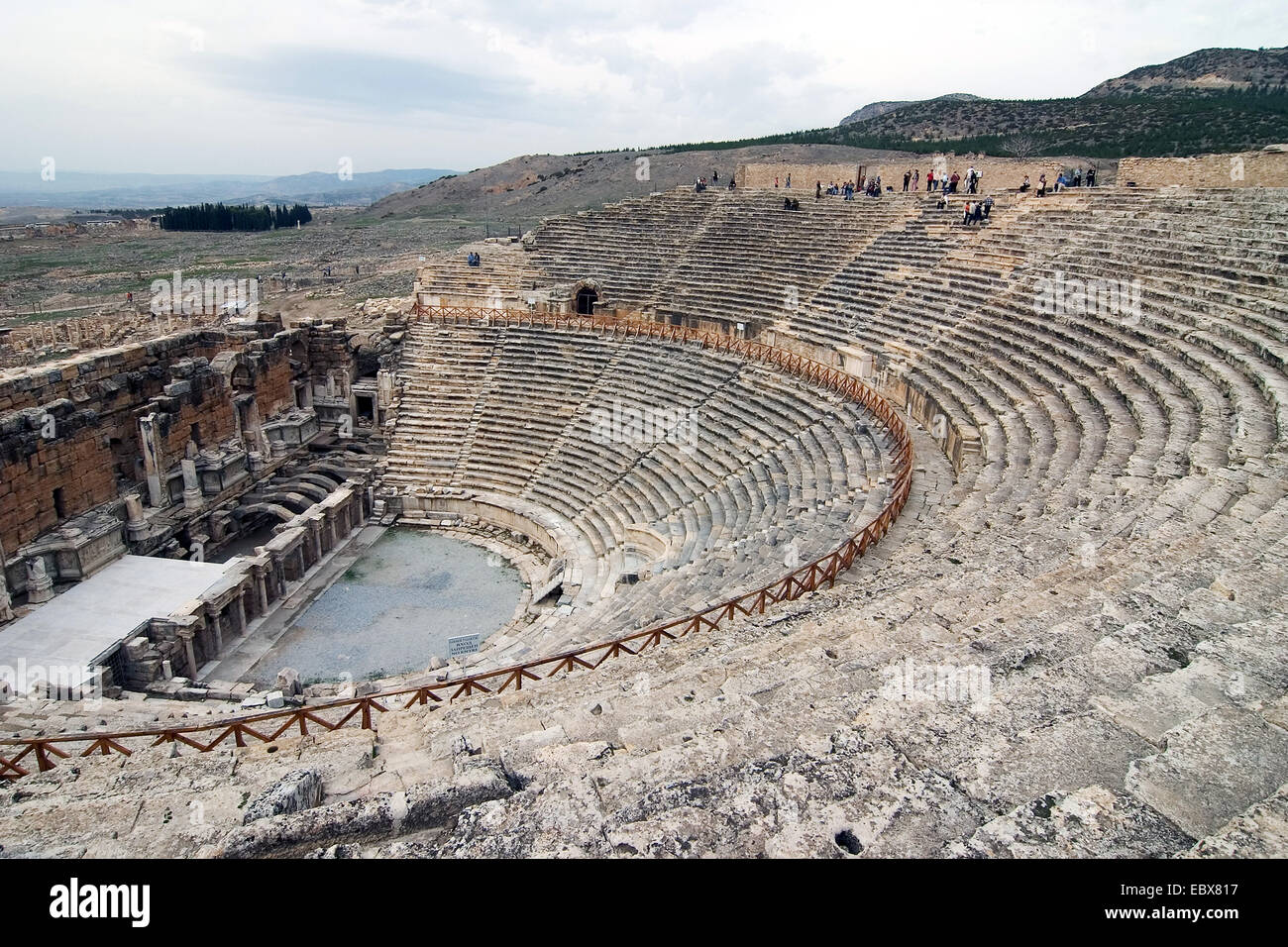 Römisches Theater von Pamukkale Pamukkale, Türkei Stockfoto