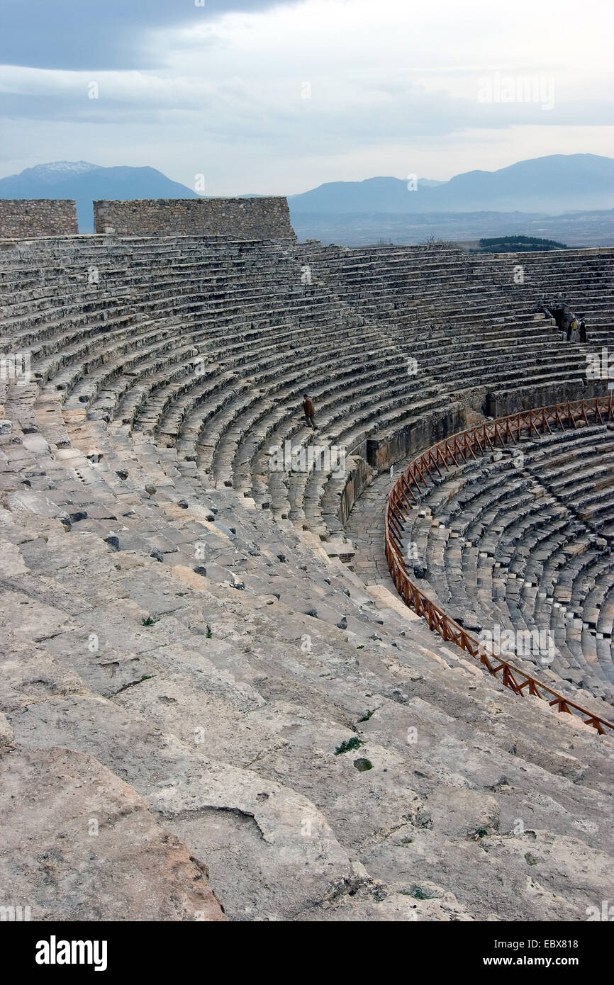 Römisches Theater von Pamukkale Pamukkale, Türkei Stockfoto